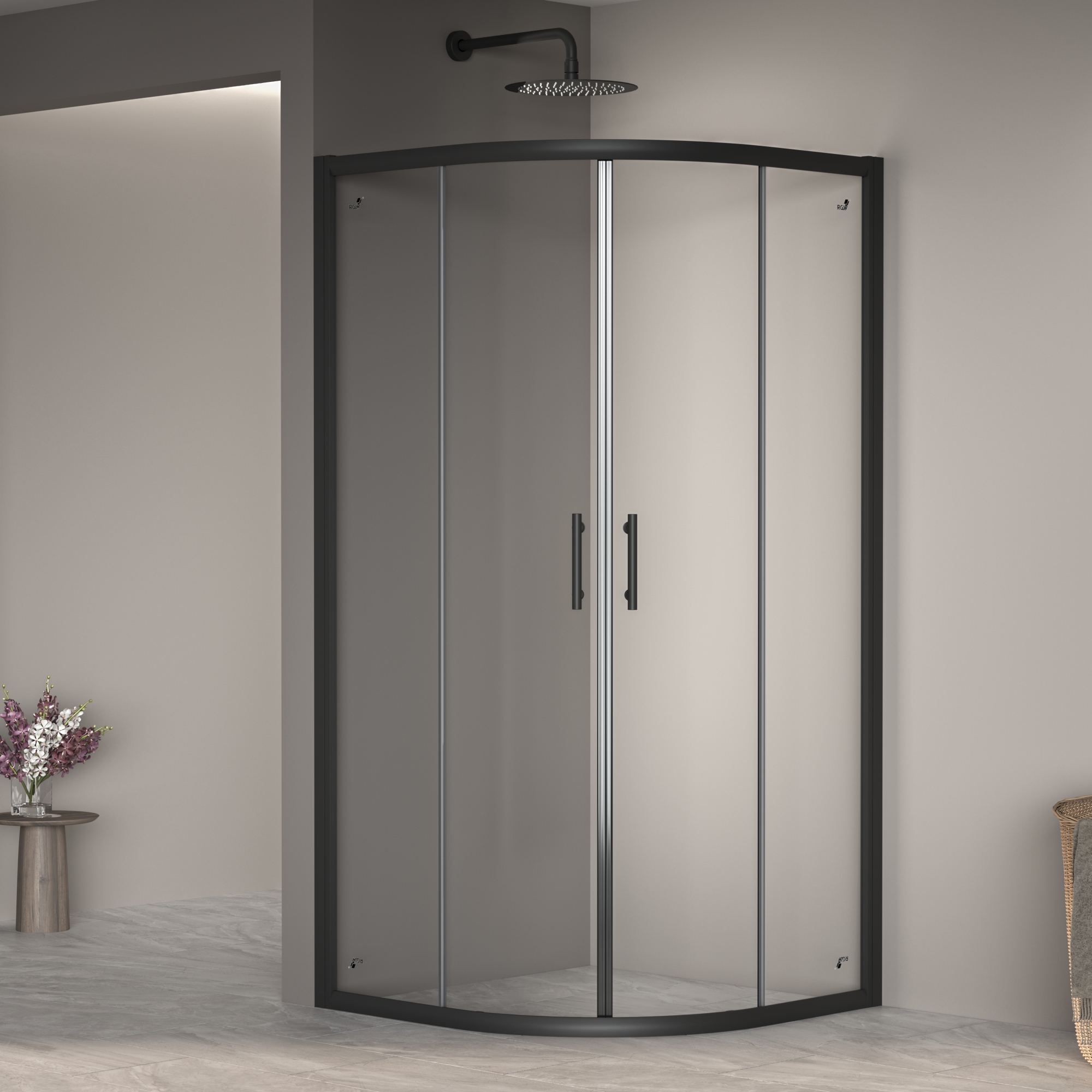 Душевой уголок RGW PA-51B (Прозрачное, 900x900)