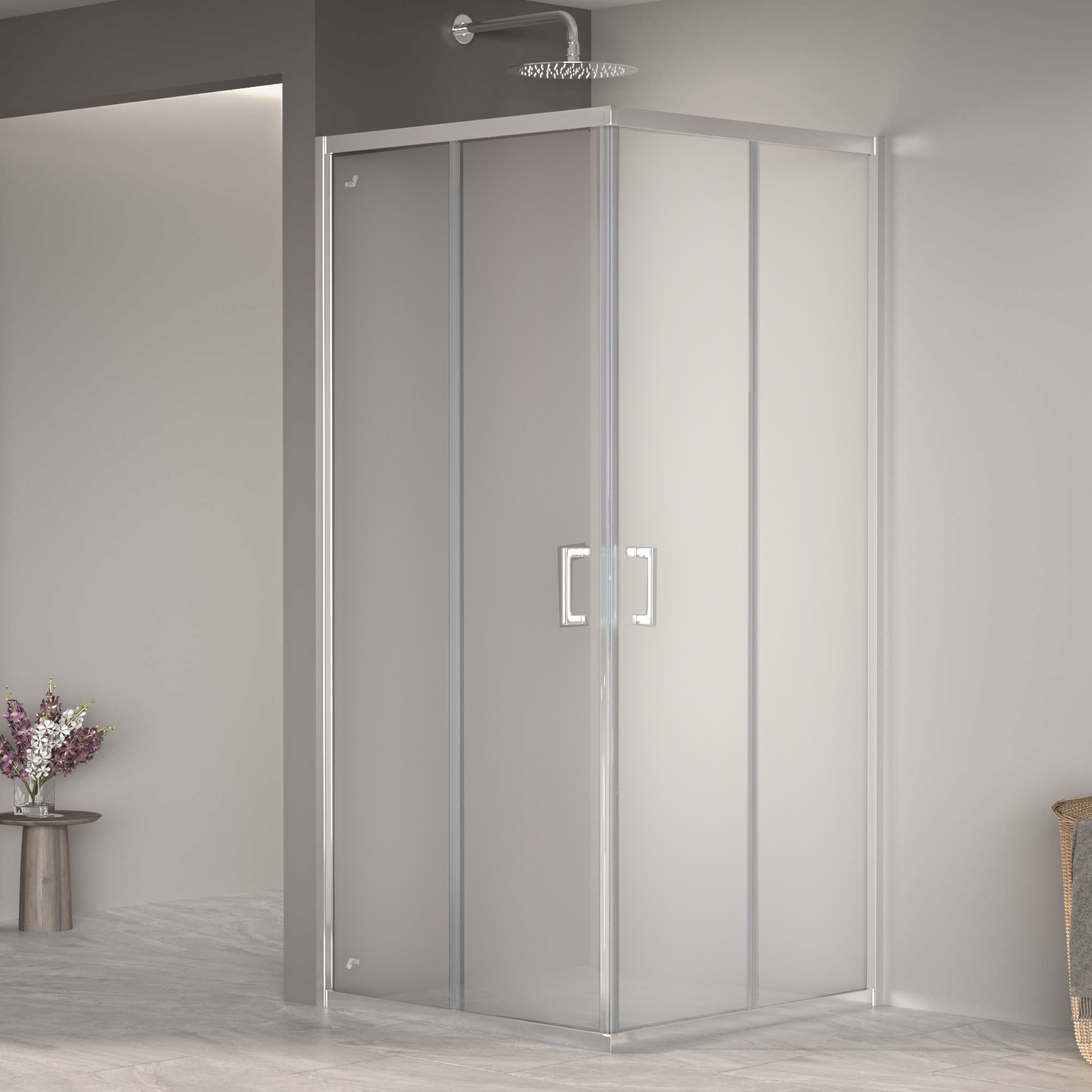 Душевой уголок RGW PA-030 (Матовое-Сатинат, 800x800)