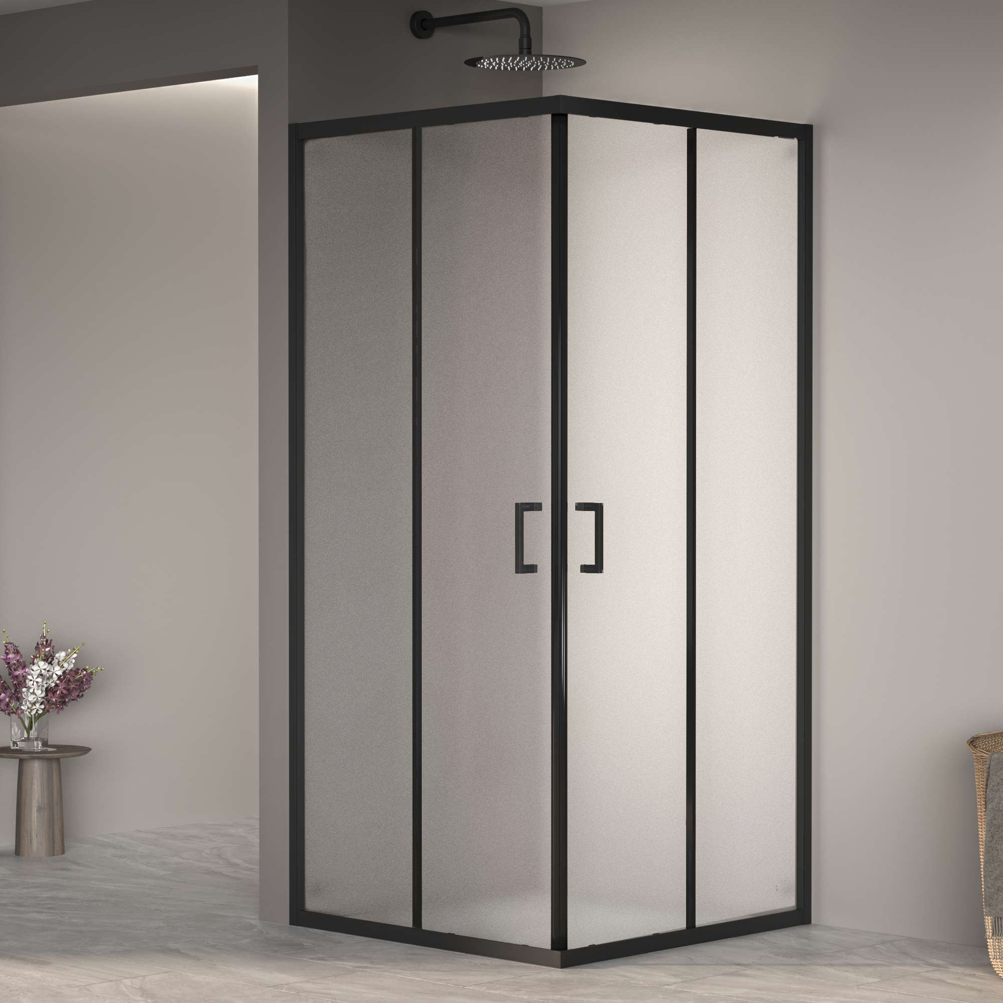 Душевой уголок RGW PA-030B (Матовое-Сатинат, 900x900)