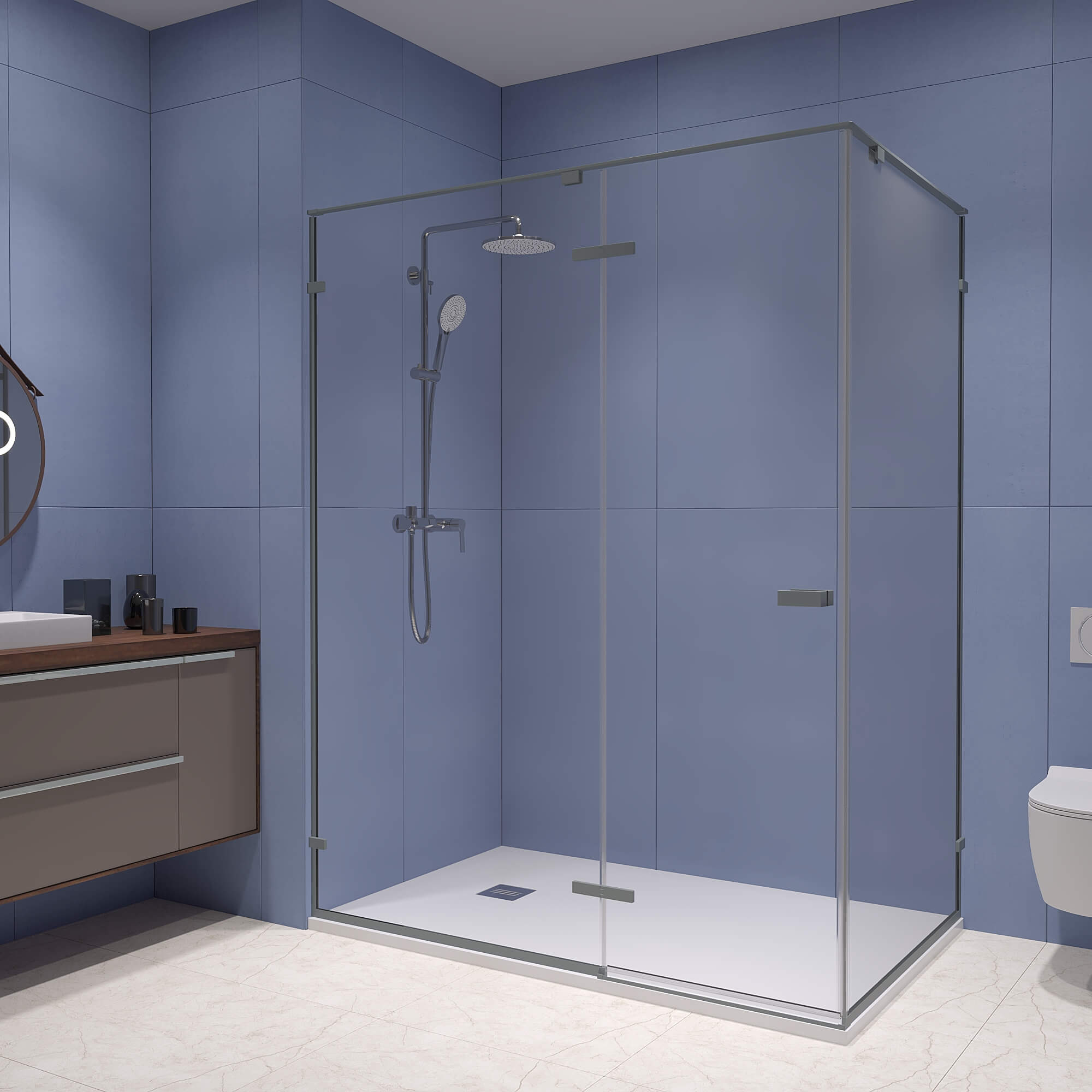 Душевой уголок RGW SV-040Gr (Прозрачное, 1200x1000)